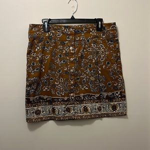 Brown and blue Cotton On brand skirt, size 12